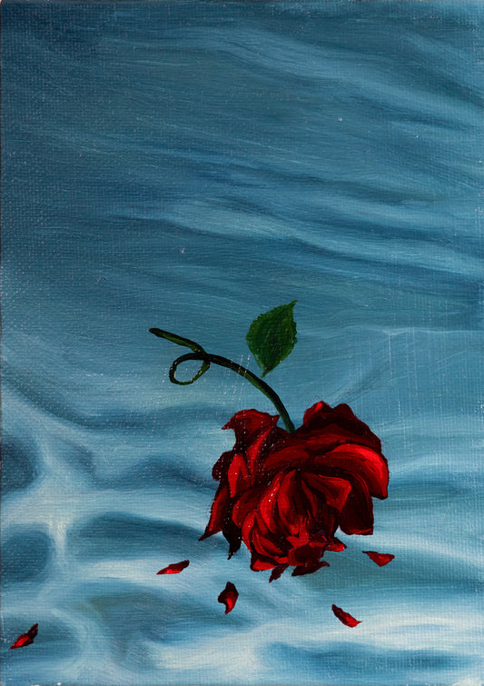 Drowning Rose Postcard