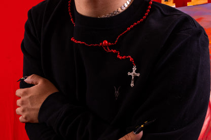 Trompe L'oeil Rosary Crewneck