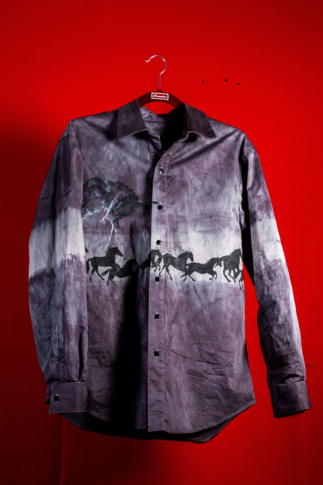 Caballos Hand Painted Button Up