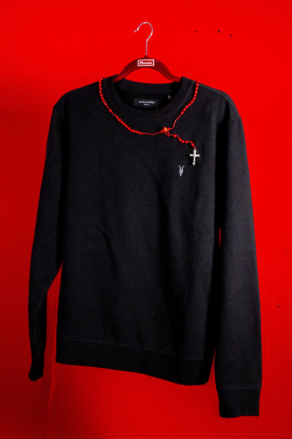 Trompe L'oeil Rosary Crewneck