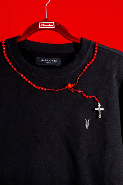 Trompe L'oeil Rosary Crewneck